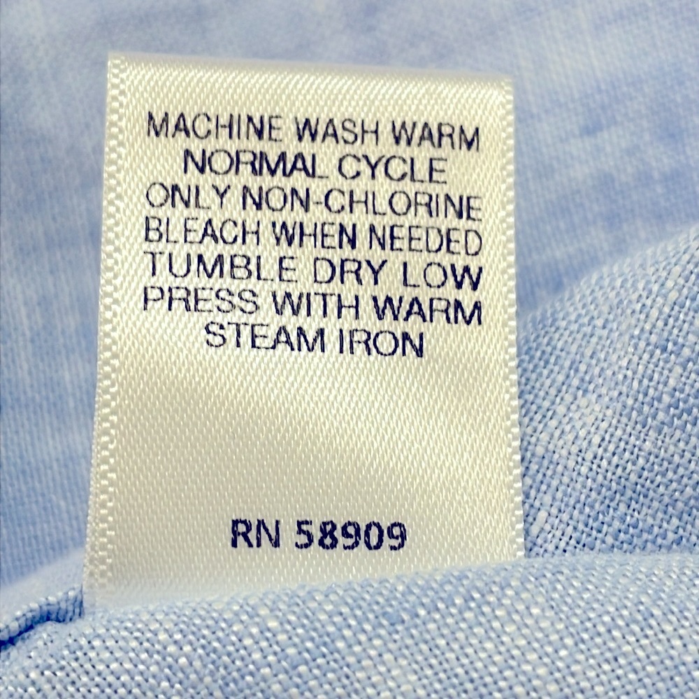 Men’s Linen CREMIEUX Classics Button Up Dress Shirt Light Blue Size X-Large - Picture 9 of 12